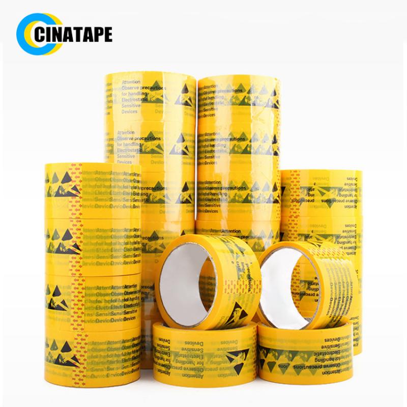 Yellow anti static label floor tape